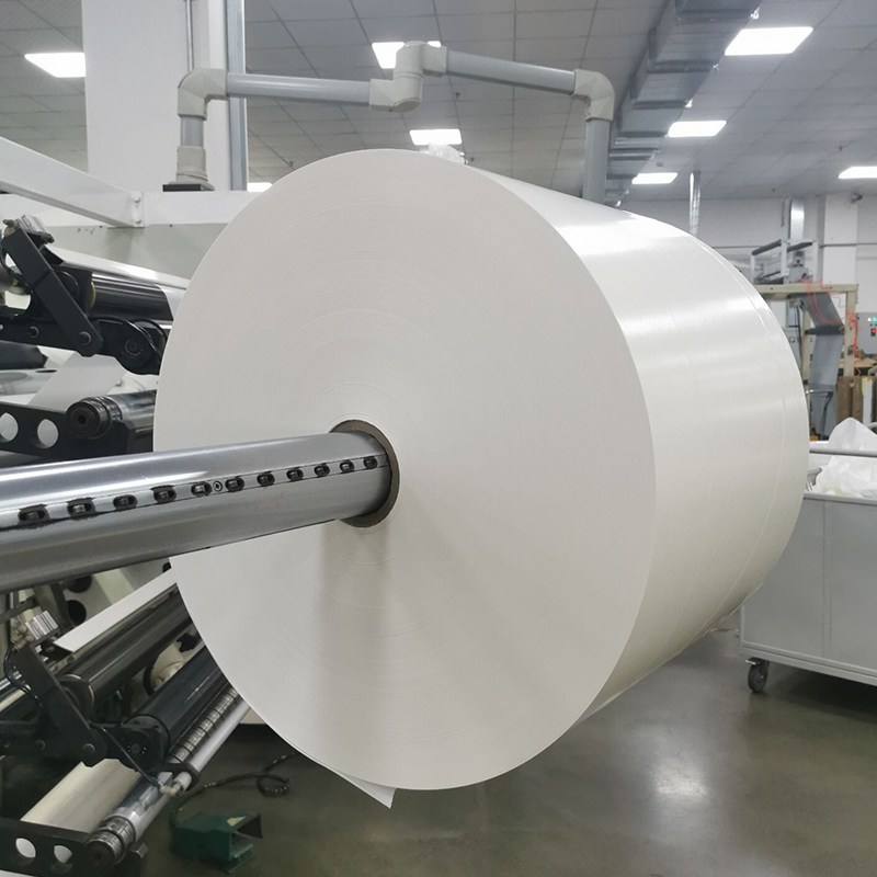 25um PET branco brilhante /adesivo solvente acrílico /80g forro branco