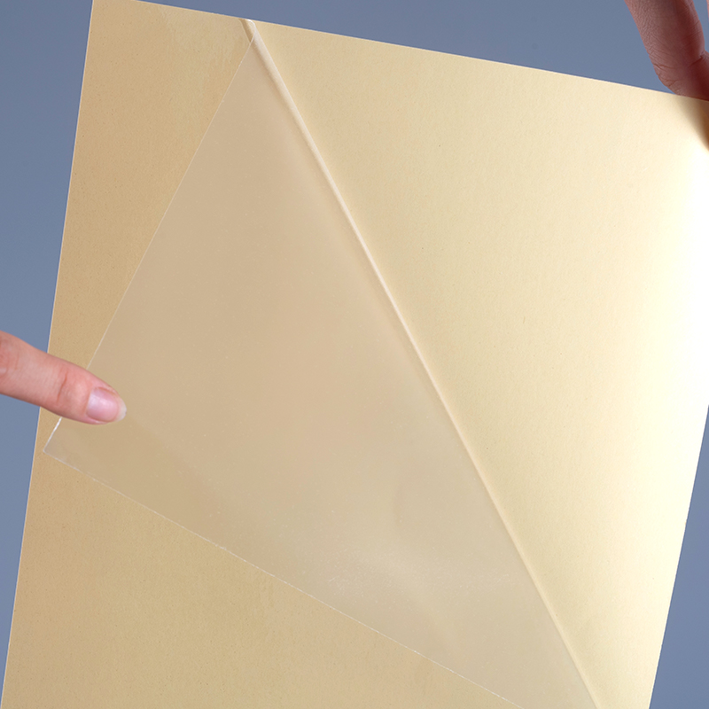 Filme PET 25mic transparente com etiquetas adesivas removíveis de poliéster transparente