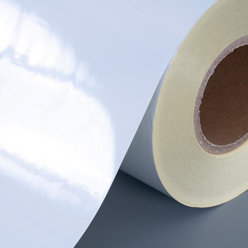 Etiqueta autoadesiva de filme de poliéster branco brilhante 50mic com adesivo removível, resistente ao álcool e resistente a altas temperaturas