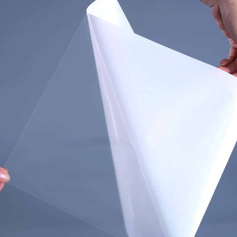 Filme PET 25mic transparente com etiquetas adesivas removíveis de poliéster transparente