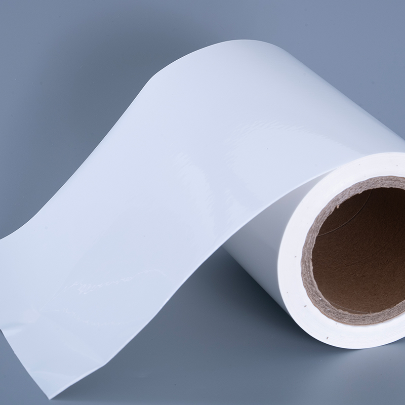 Materiais de etiqueta de filme de vinil PET com brilho 25mic com rolo enorme adesivo acrílico para impressão a jato de tinta