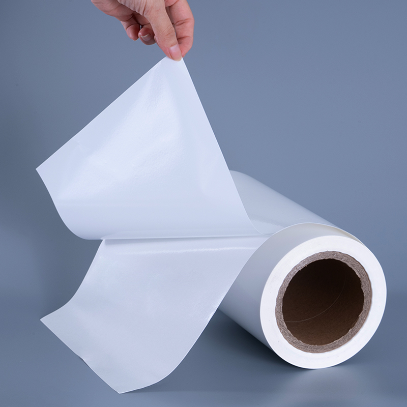 Materiais de etiqueta de filme de vinil PET com brilho 25mic com rolo enorme adesivo acrílico para impressão a jato de tinta