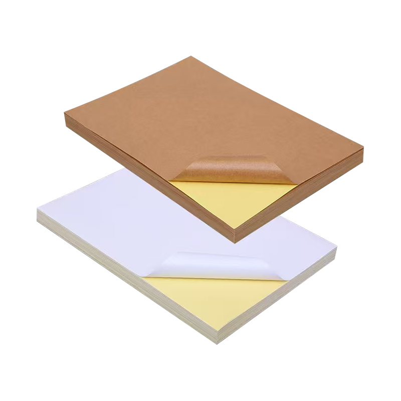 papel de embalagem 85gsm autoadesivo com colagem acrílica e forro amarelo