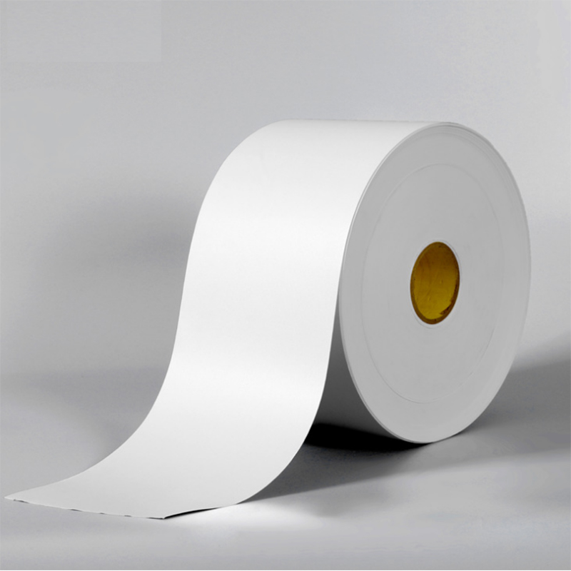 rolo 75gsm de papel sintético térmico com esparadrapo congelado