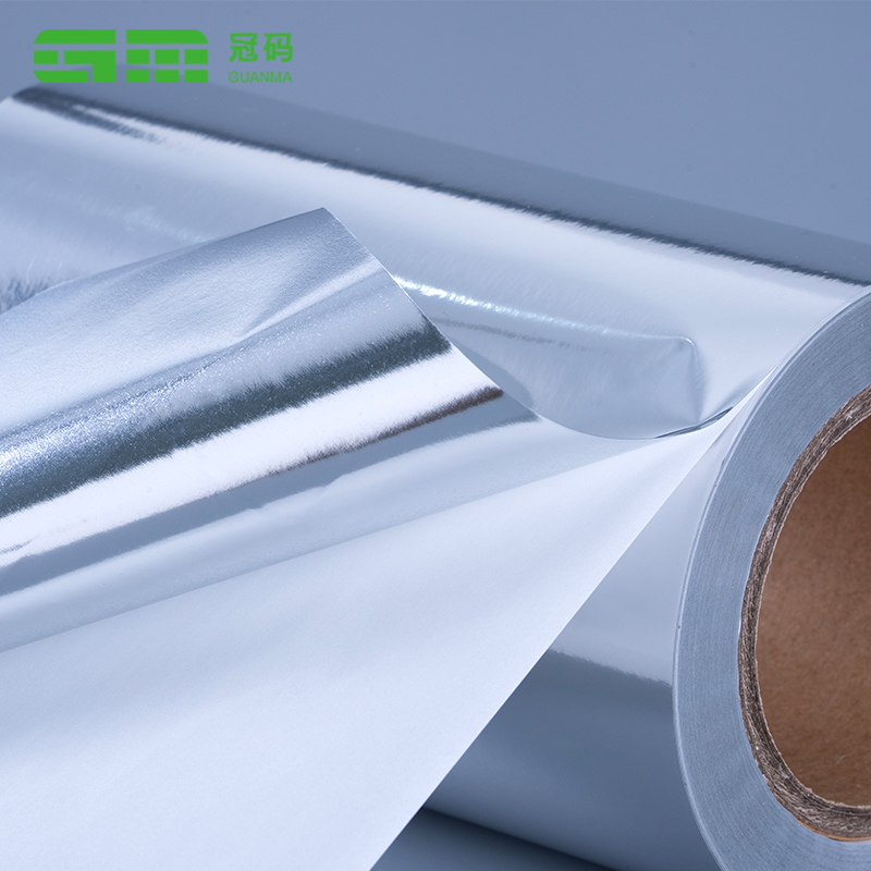 Rolo enorme de papel autoadesivo de prata brilhante 50mic PP com cola para pneus