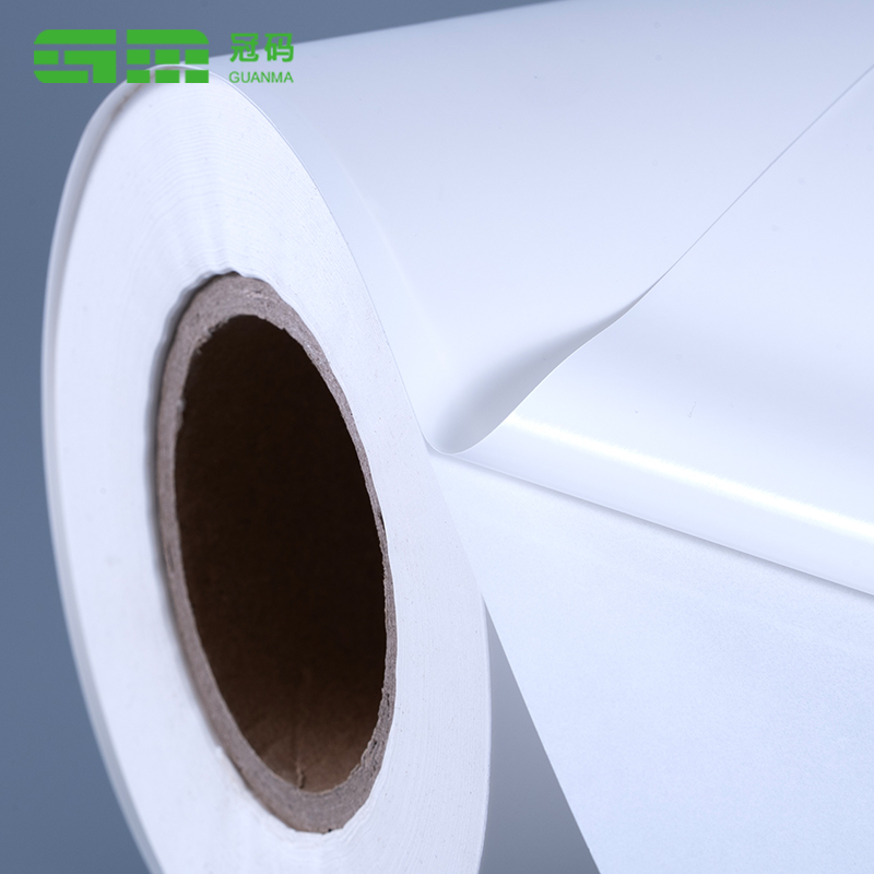 Papel sintético autoadesivo branco fosco 75mic para impressora jato de tinta UV